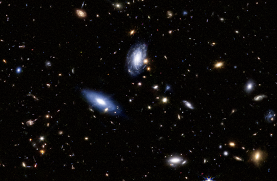 many galaxies deep in space