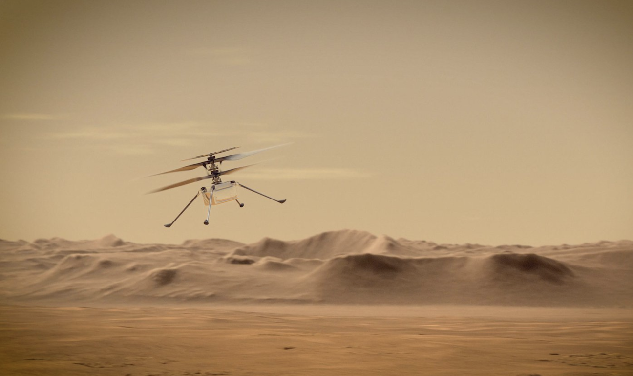 NASA's Ingenuity helicopter flying on Mars