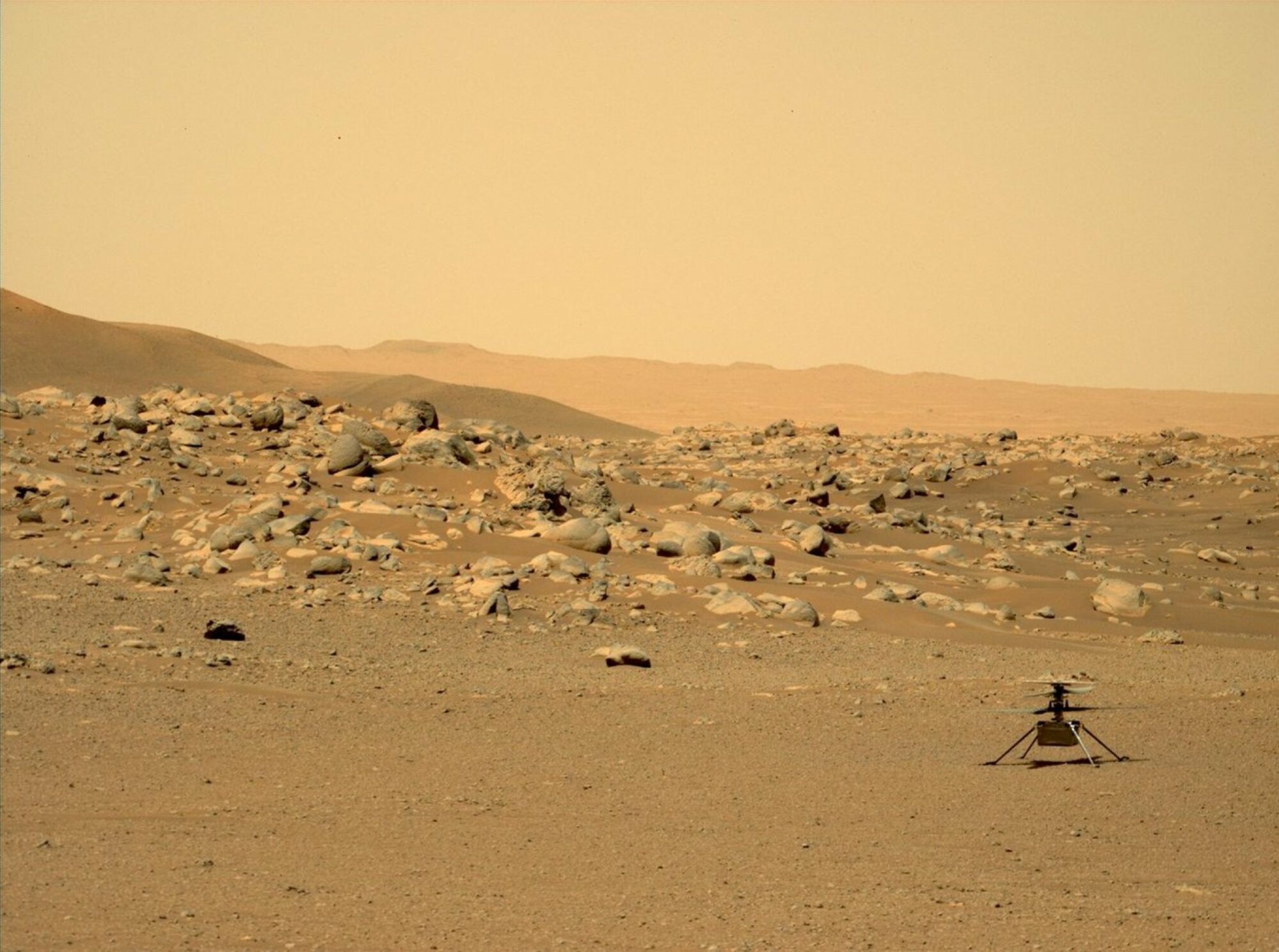 the Ingenuity helicopter on Mars