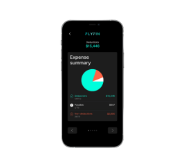 FlyFin on phone