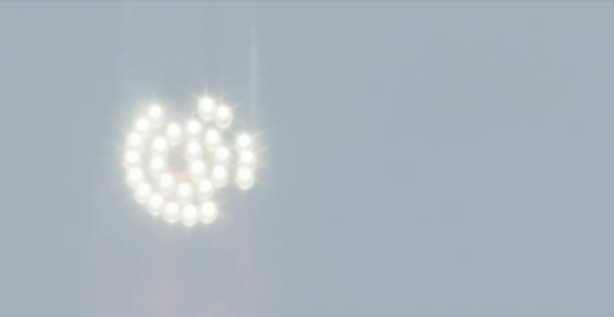 Starship engines firing during first flight test