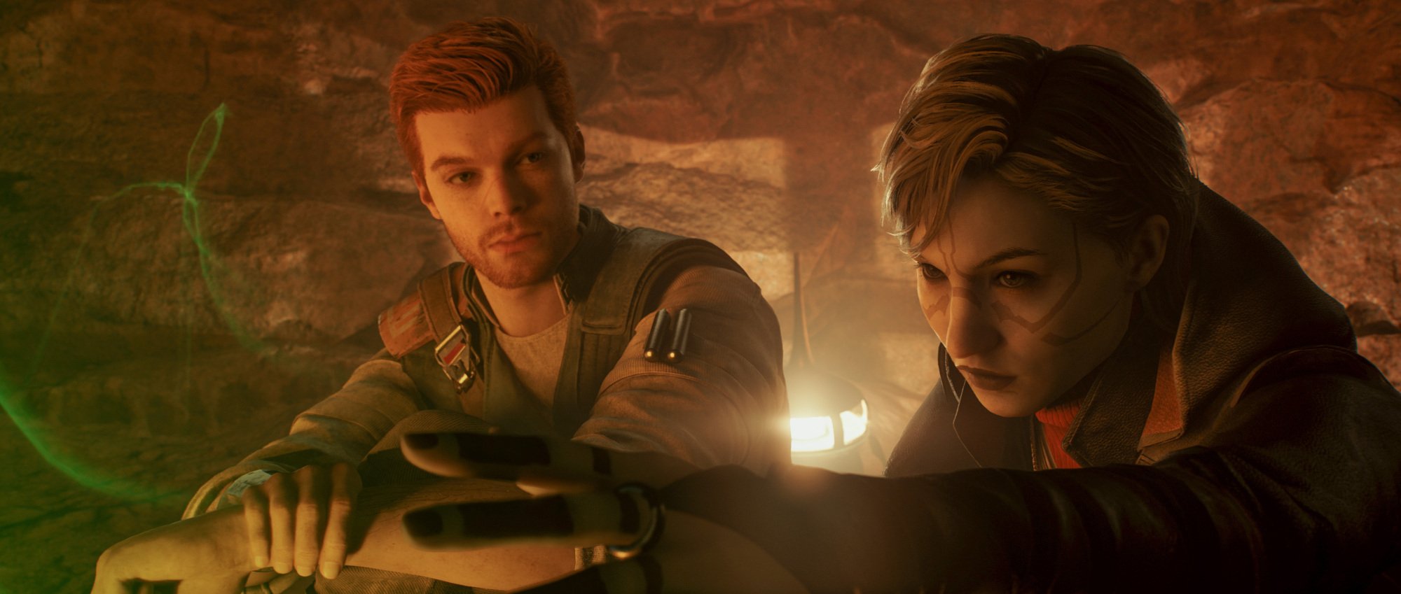 Cal Kestis and Merrin in Jedi Survivor