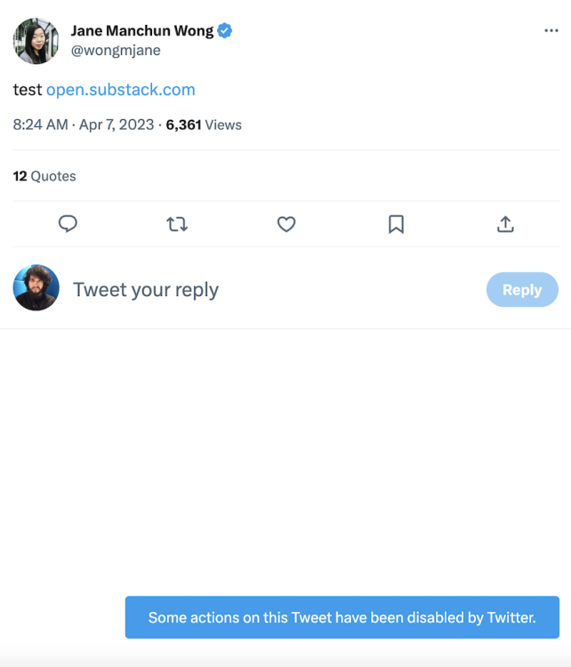 Twitter screenshot