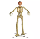 the 12-foot inferno pumpkin skeleton on its base