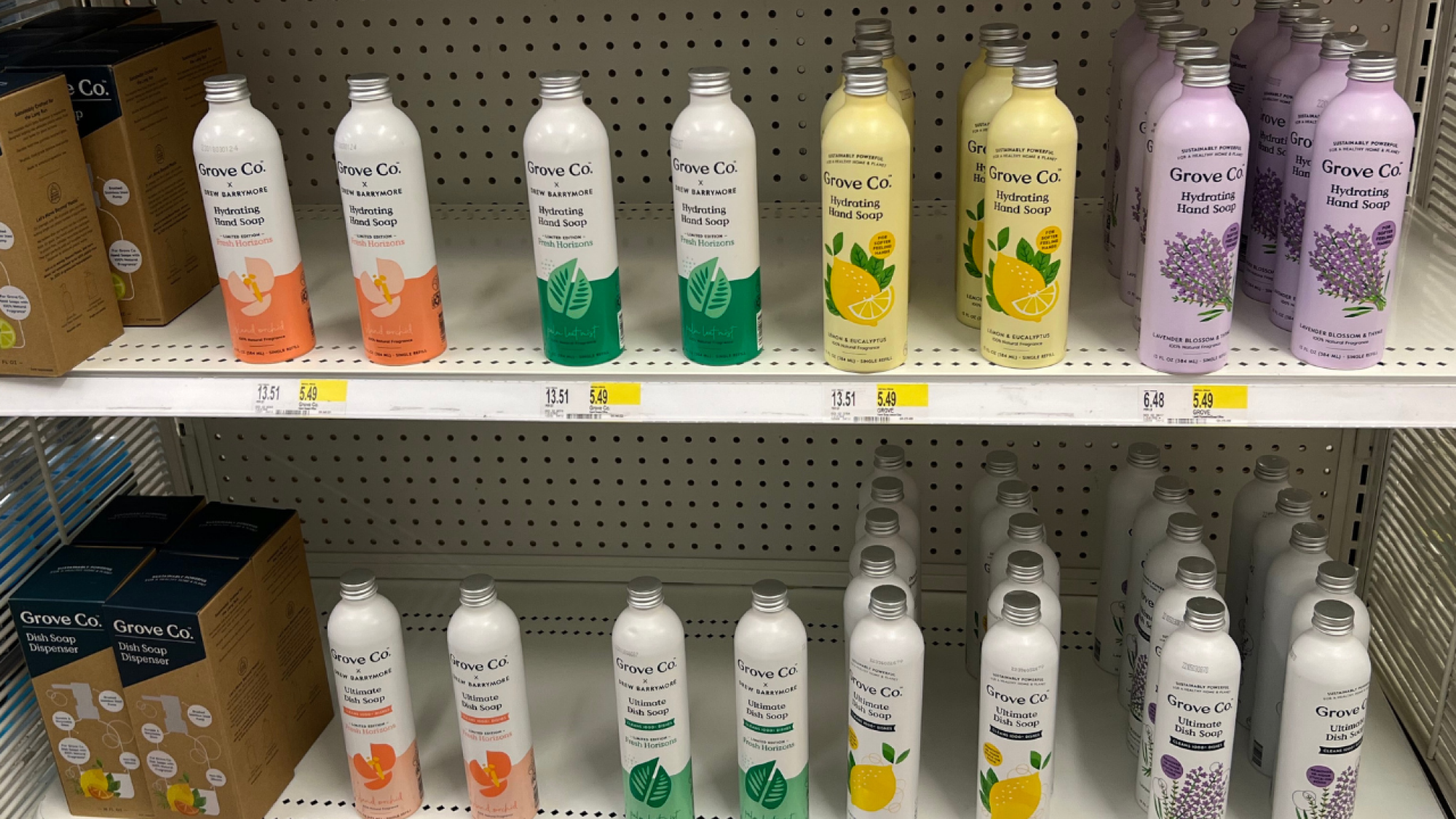 bottles of grove co soap on target shelves