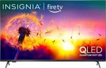 Insignia TV with dandelion and sunset screensaver
