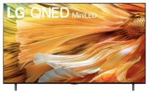 LG TV with abstract goldfish screensaver