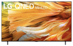 LG TV with abstract goldfish screensaver