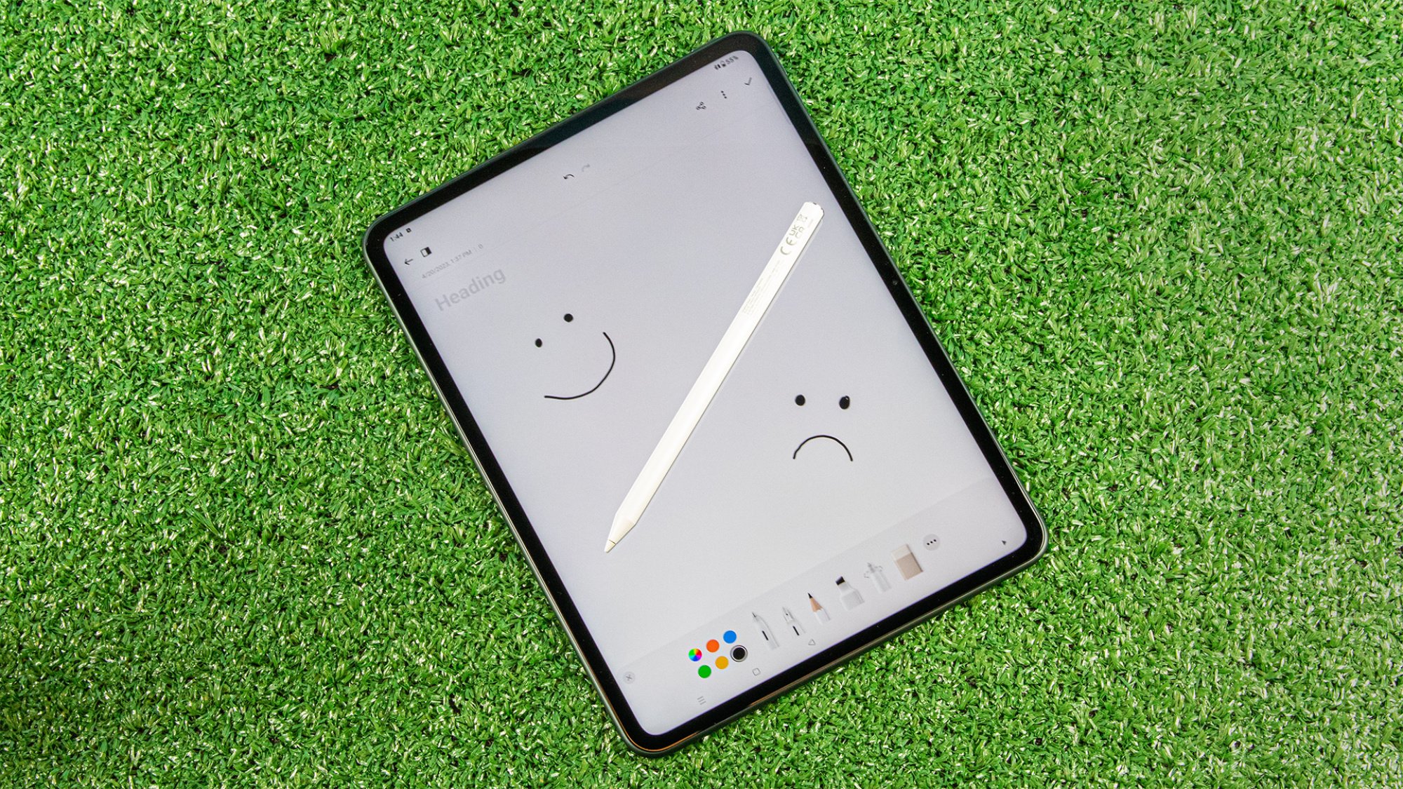 OnePlus Pad with illustration on screen