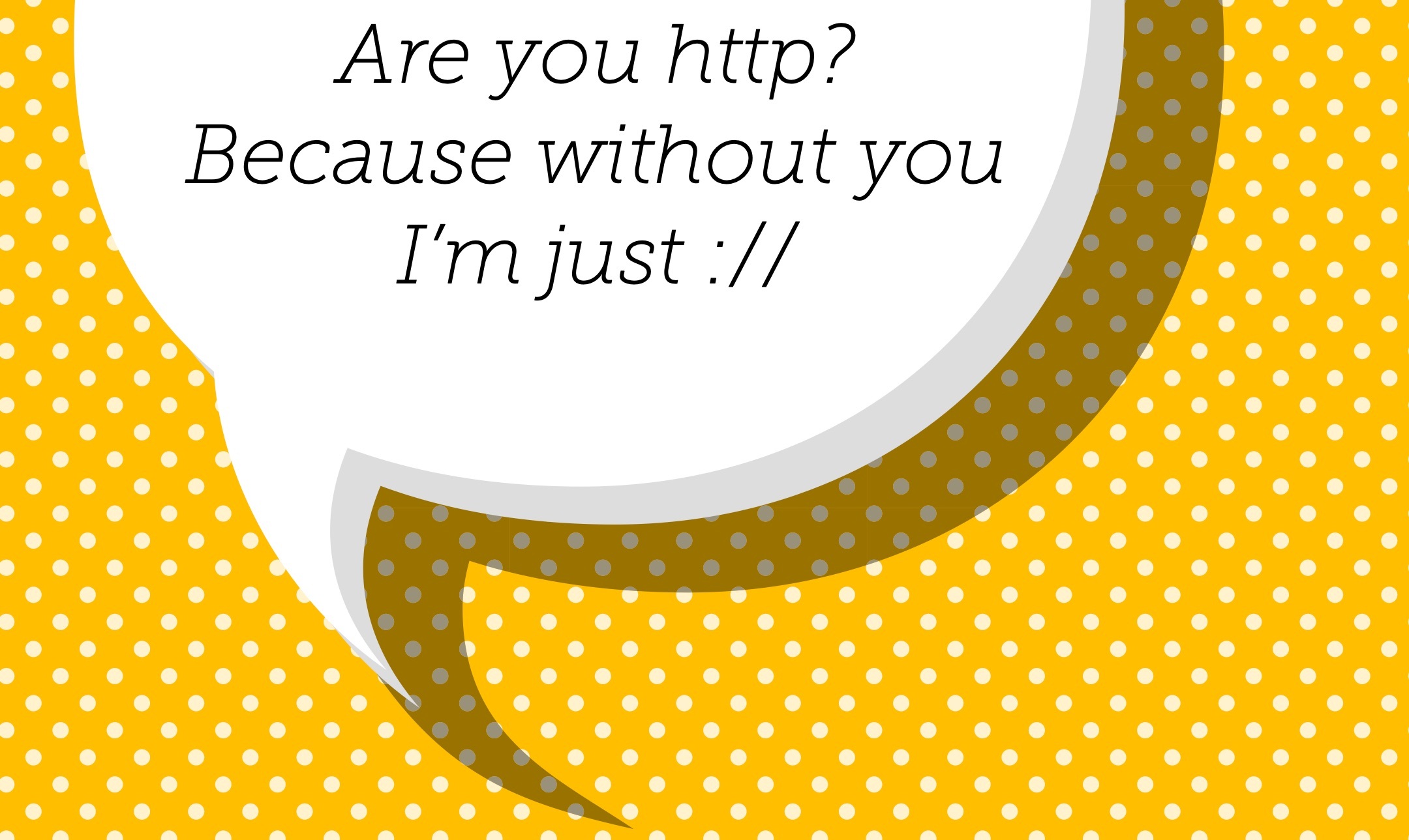 An illustration of a speech bubble saying 