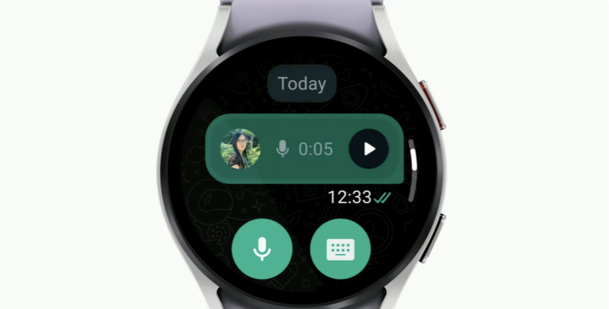 android watch with whatsapp on it