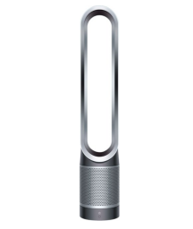 Metal-colored fan against white background