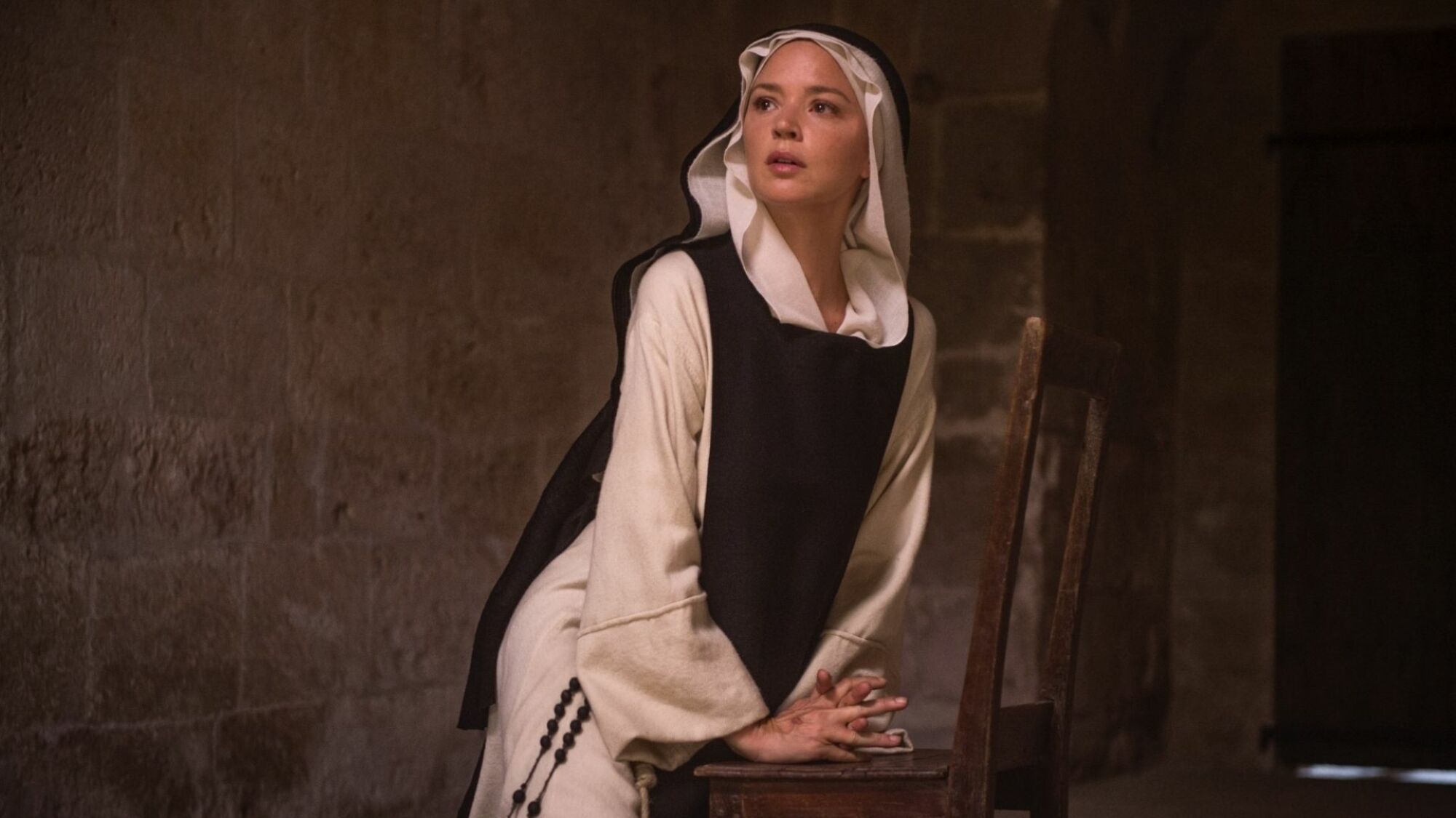 Virginie Efira as a nun in "Benedetta"