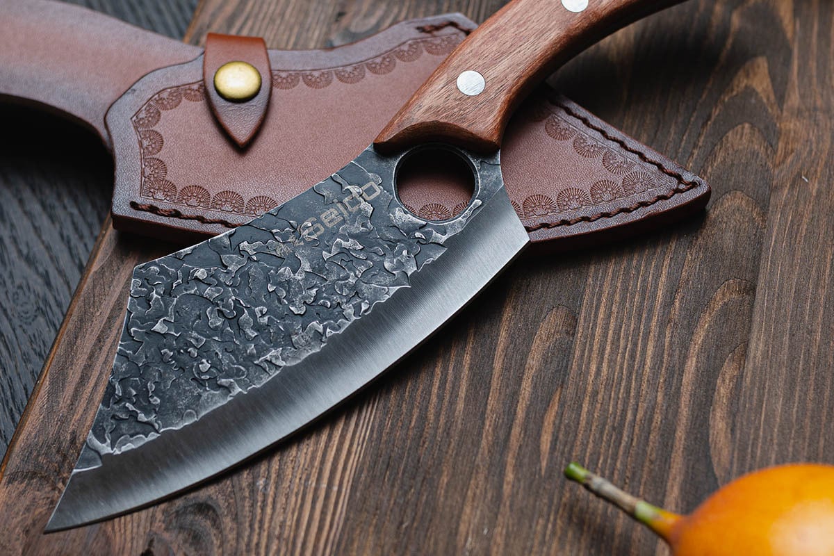 chef knives on cutting board