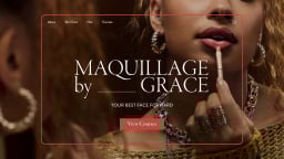 Sample website designed on Squarespace featuring customizable font, color, and background image options