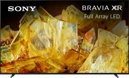 Sony TV with yellow crystal screensaver