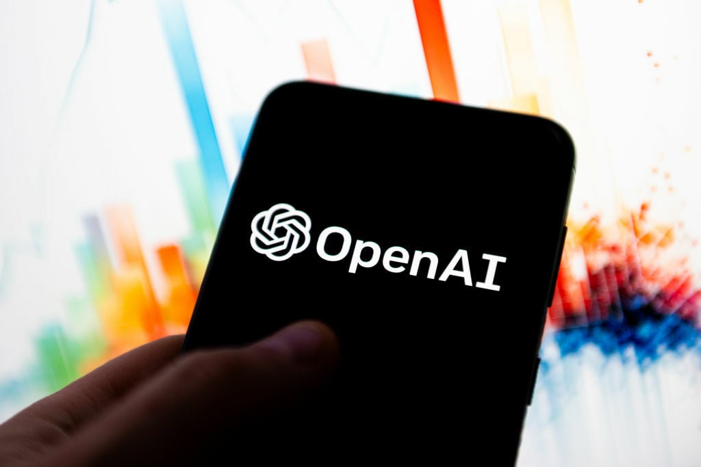 OpenAI logo on a smartphone