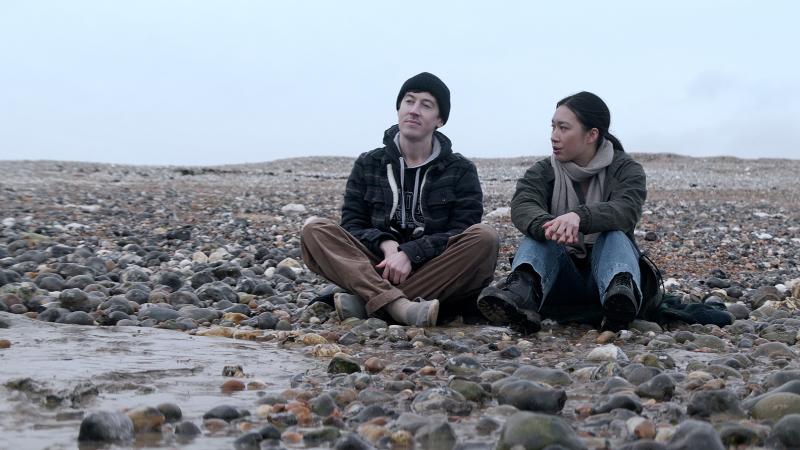 (L to R) Alex Sharp as Will Downing, Jess Hong as Jin Cheng in episode 106 of 