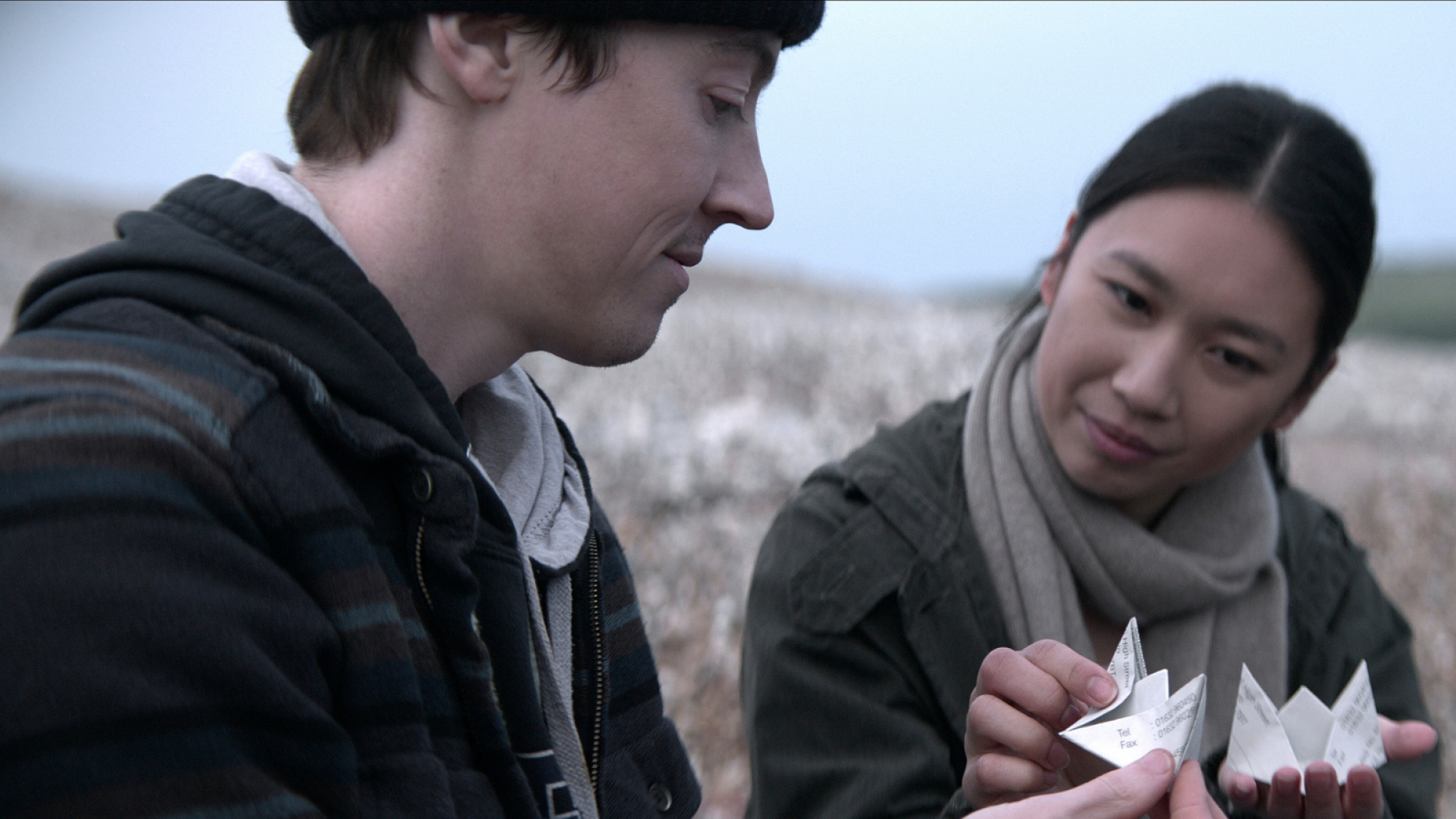 (L to R) Alex Sharp as Will Downing, Jess Hong as Jin Cheng in episode 106 of "3 Body Problem."