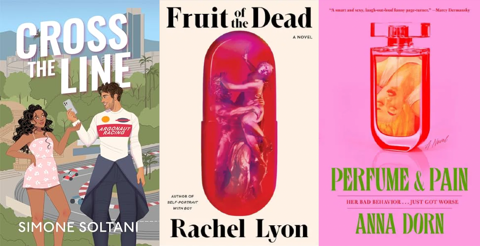 Cross the line by Simone Soltani / Fruit of the Dead by Rachel Lyon / Perfume And Pain by Anna Dorn