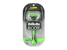 Green Gillette razor in package.