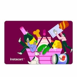 an instacart+ gift card on a white background