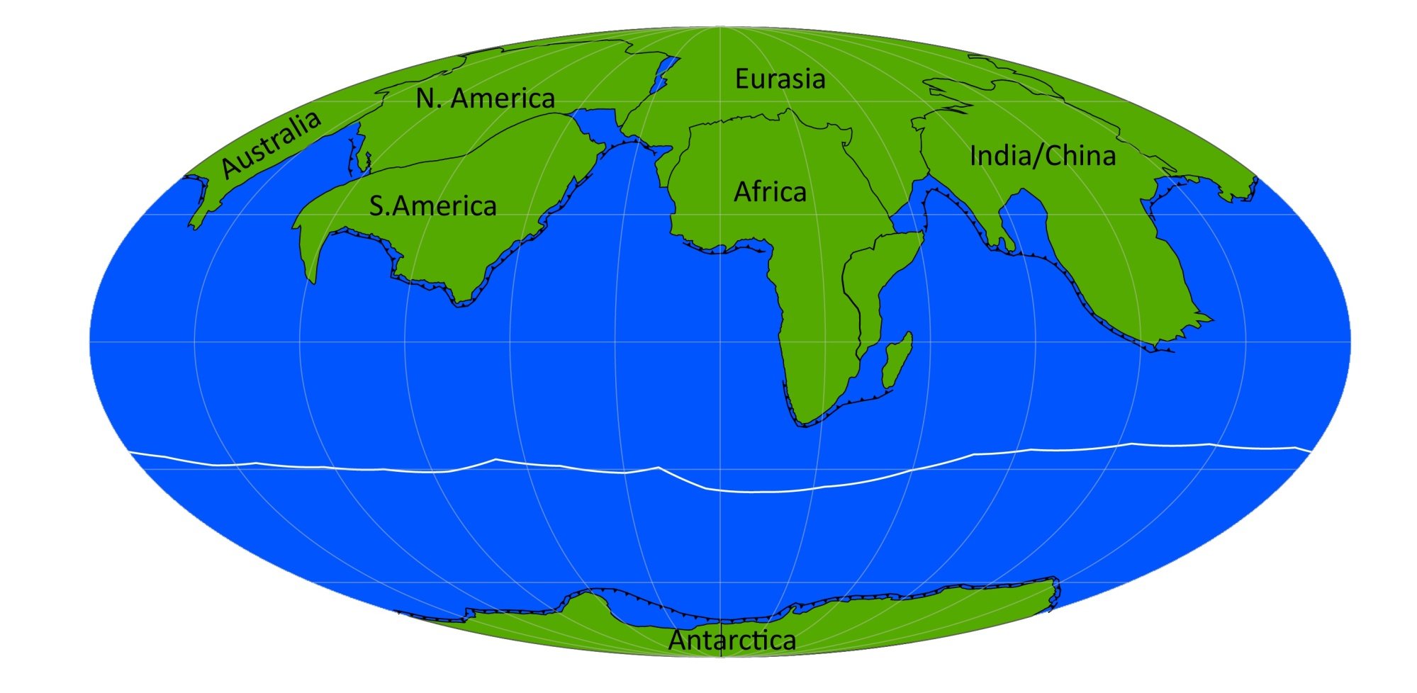 The potential future supercontinent "Amasia."