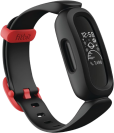 a black and red fitbit ace 3 on a white background