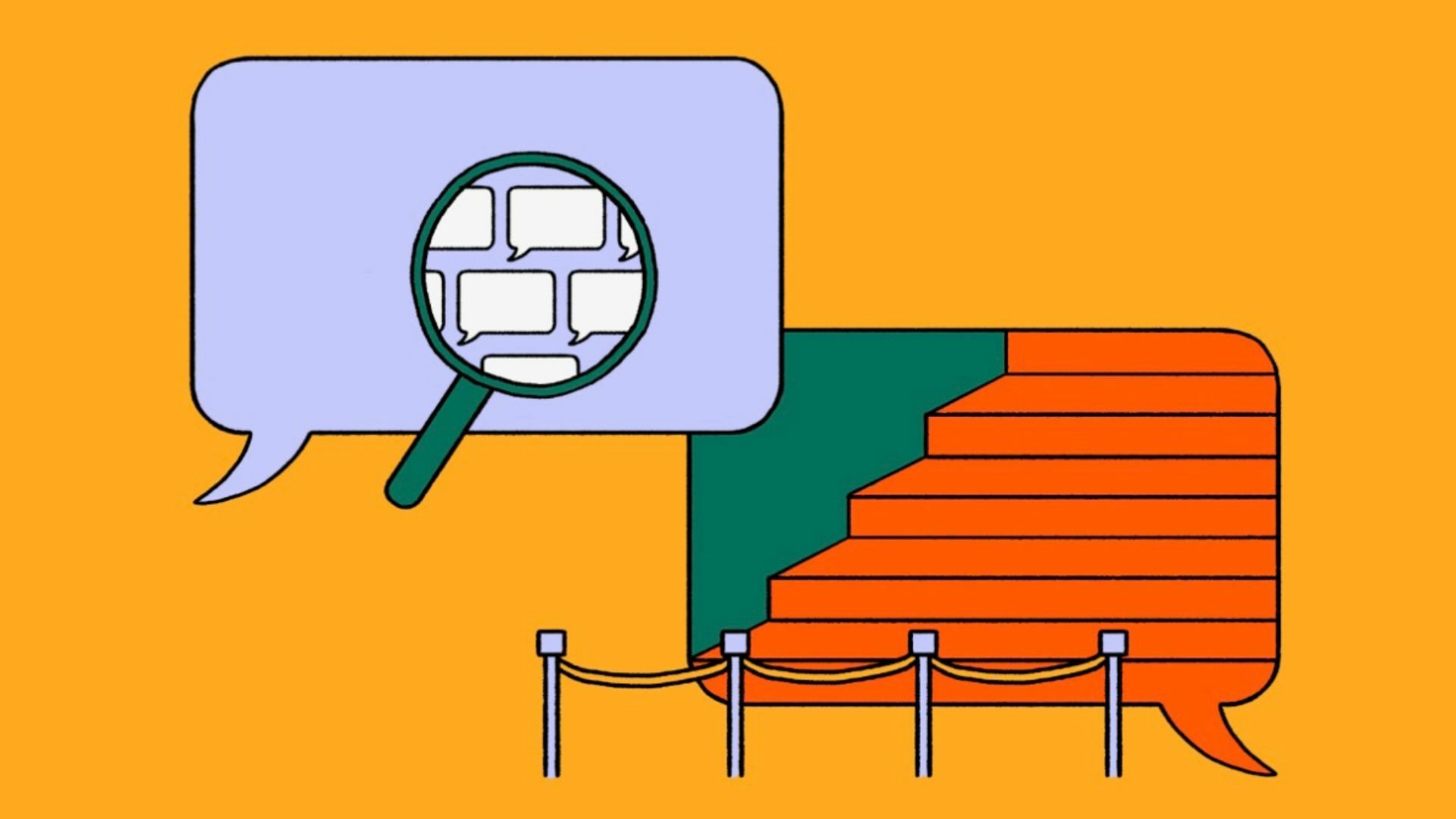 A graphic of speech bubbles.