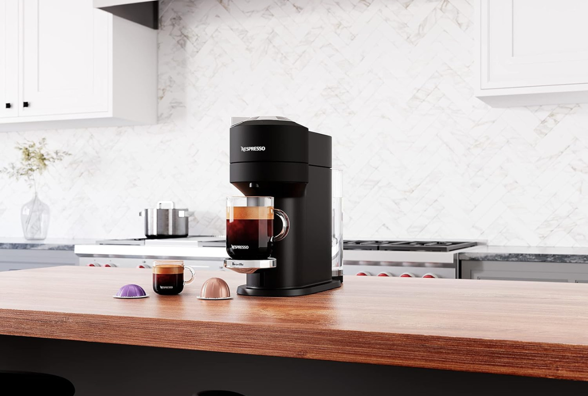nespresso machine on a counter