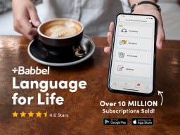 Babbel language app.