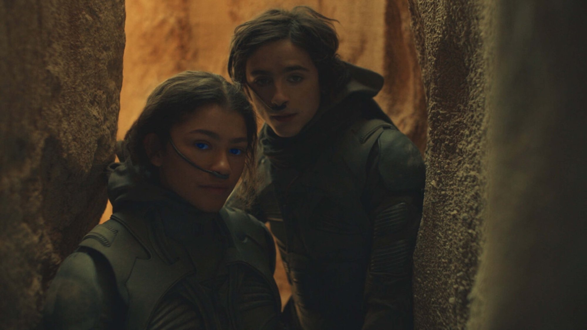 Zendaya and Timothee Chalamet in "Dune."