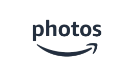 the amazon photos logo on a white background