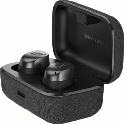 Senneheiser Momentum earbuds in charging case