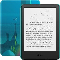kindle kids with blue undersea cover