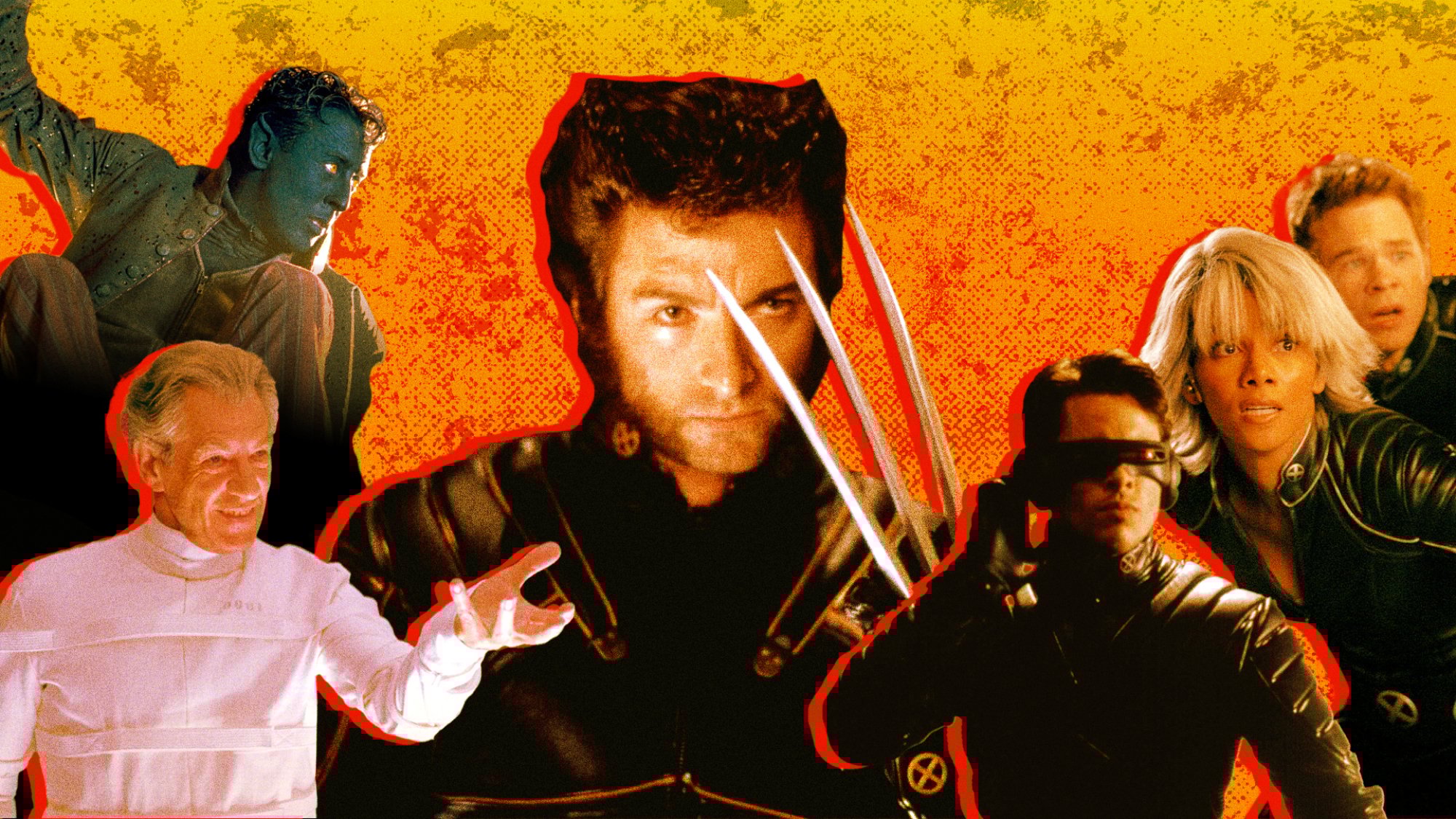Composite of the first wave of X-Men movies.