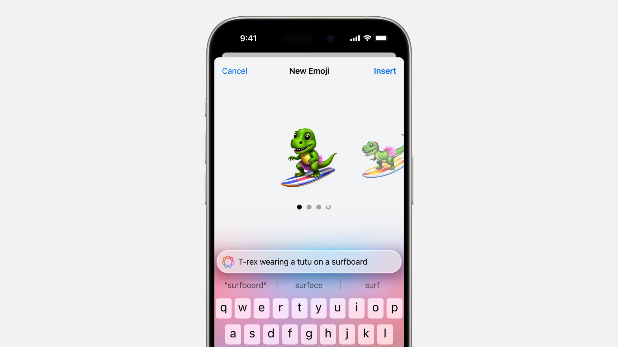 Genmoji demonstration at WWDC