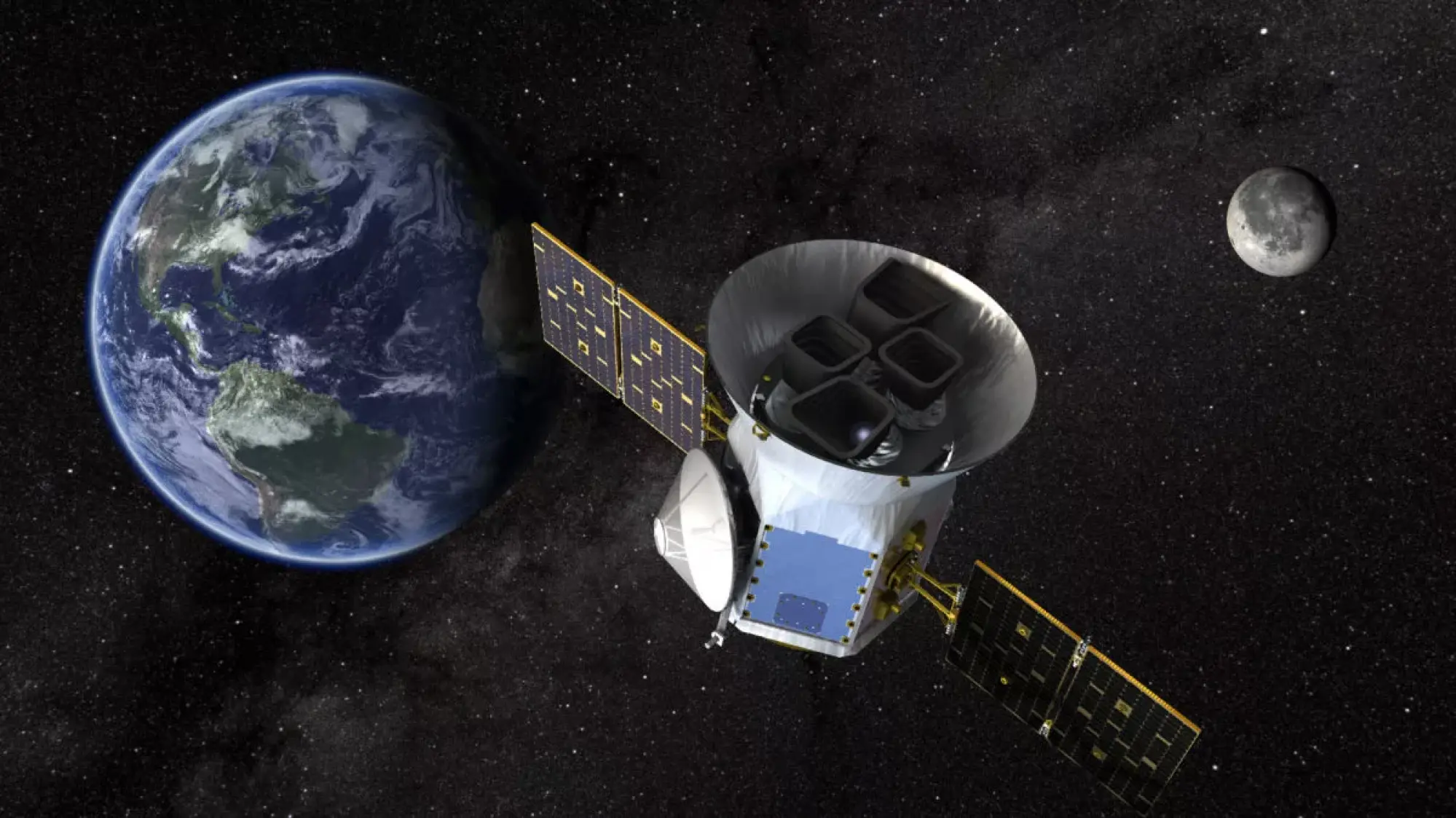 TESS orbiting Earth to survey the cosmic neighborhood