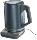 a dark blue ninja electric kettle