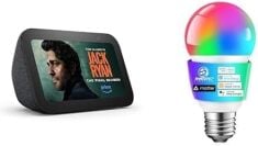 Amazon Echo Show 5 with smart color bulb