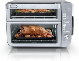 Ninja countertop air fryer oven with two layers