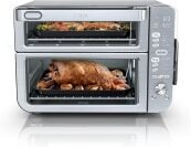 Ninja countertop air fryer oven with two layers