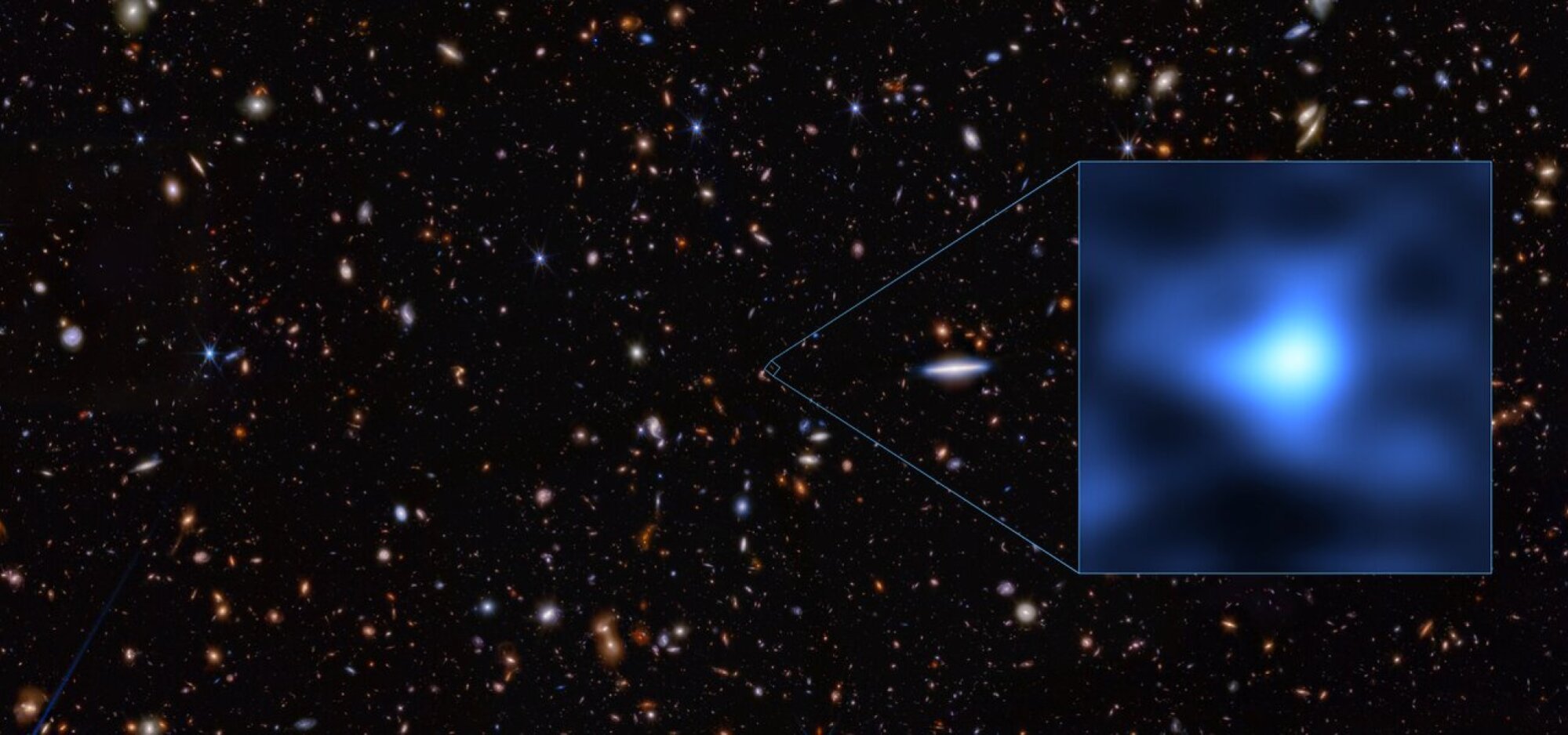 Locating galaxy JADES-GS-z14-0 in space