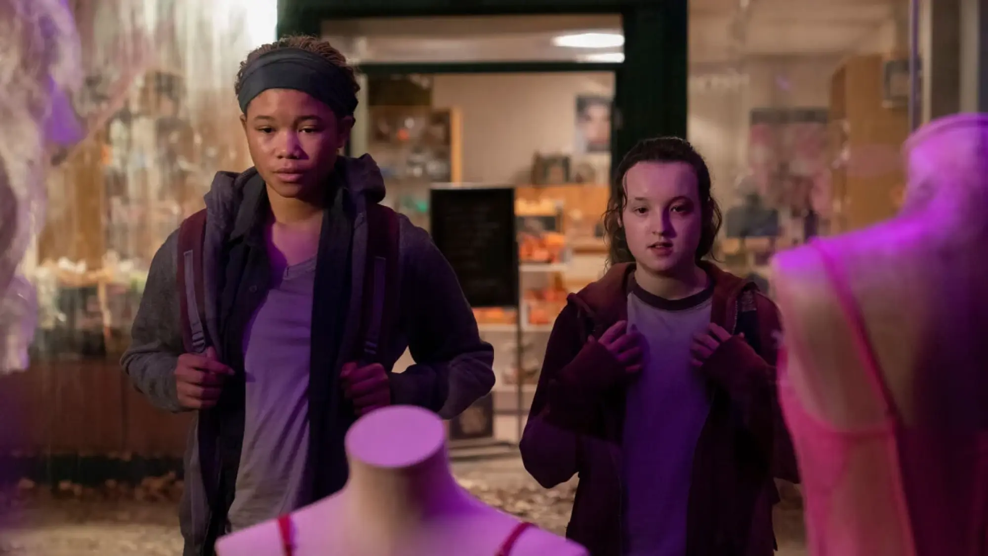 Storm Reid and Bella Ramsey in "The Last of Us."