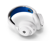 A set of SteelSeries headphones appears on a white background.