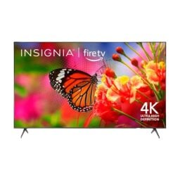 Insignia 85-inch F50 Series Fire TV on a white background