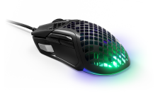 A mouse appears on a white background, glowing.