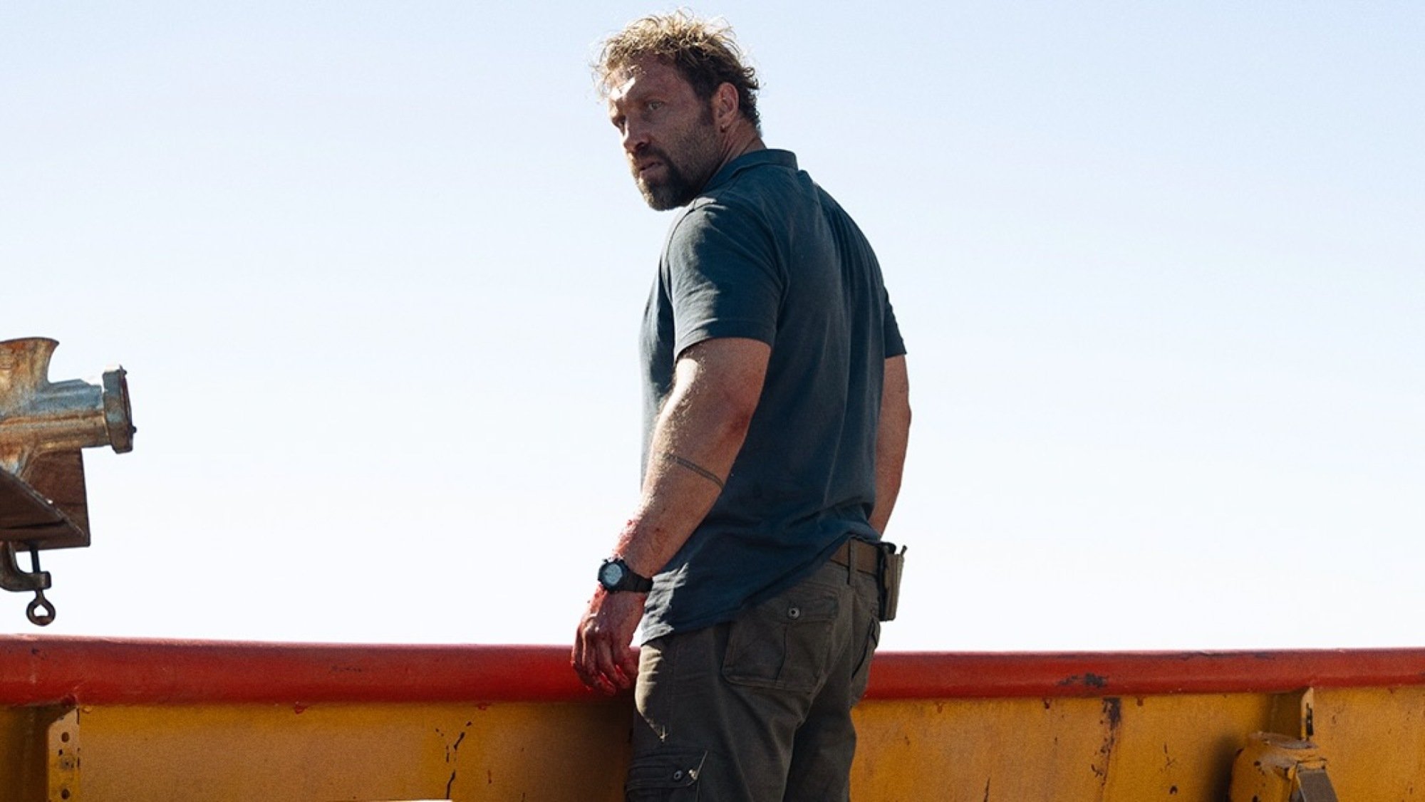 Jai Courtney plays a serial killer who uses sharks as a weapon in "Dangerous Animals."