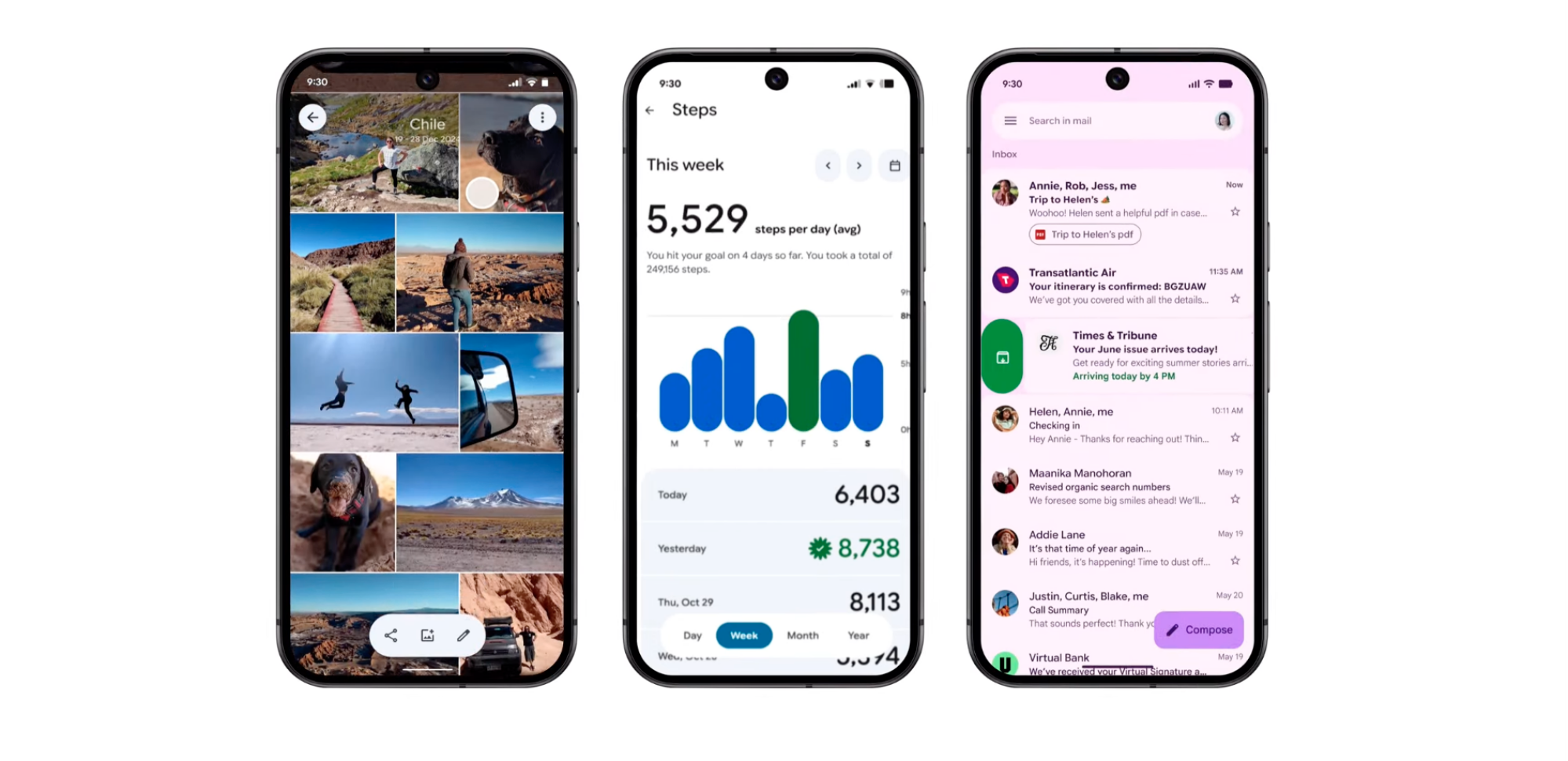 screenshots of material 3 expressive on android 16 devices
