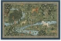 Ruggable x Morris and Co WashableArea Rug, Owl & Willow Green 2x3
